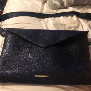 Metallic blue Quay laptop bag